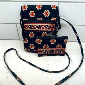 Vera Bradley small crossbody and coin purse in new condition!
